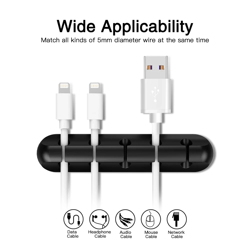 Cable Organizer Silicone USB Cable Winder Desktop Tidy Management Clips Cable Holder For Mouse Keyboard Headphone Wire Organizer Cable Organizer Silicone USB Cable Winder Desktop Tidy Management Clips Cable Holder For Mouse Keyboard Headphone Wire Organizer