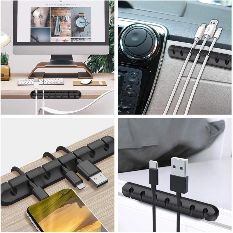 Cable Organizer Silicone USB Cable Winder Desktop Tidy Management Clips Cable Holder For Mouse Keyboard Headphone Wire Organizer Cable Organizer Silicone USB Cable Winder Desktop Tidy Management Clips Cable Holder For Mouse Keyboard Headphone Wire Organizer